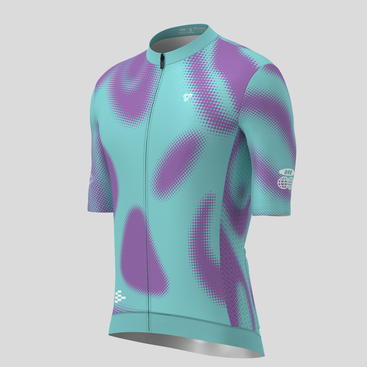 Men's Motivate Gradient dots Cycling jersey - Blue Green/Purple
