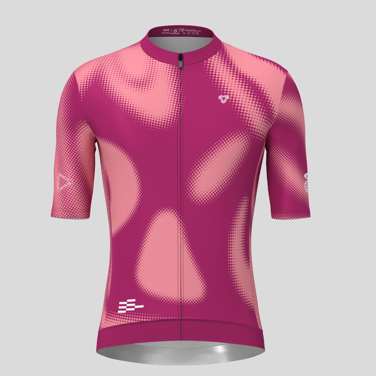 Men's Motivate Gradient dots Cycling jersey - Burgundy