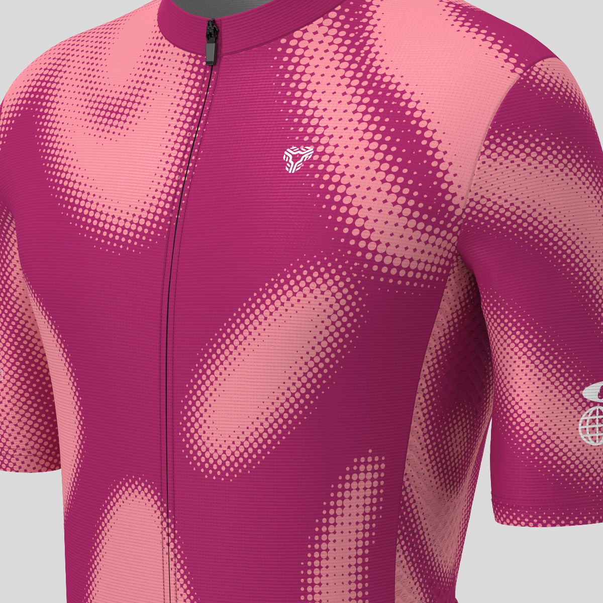 Men's Motivate Gradient dots Cycling jersey - Burgundy