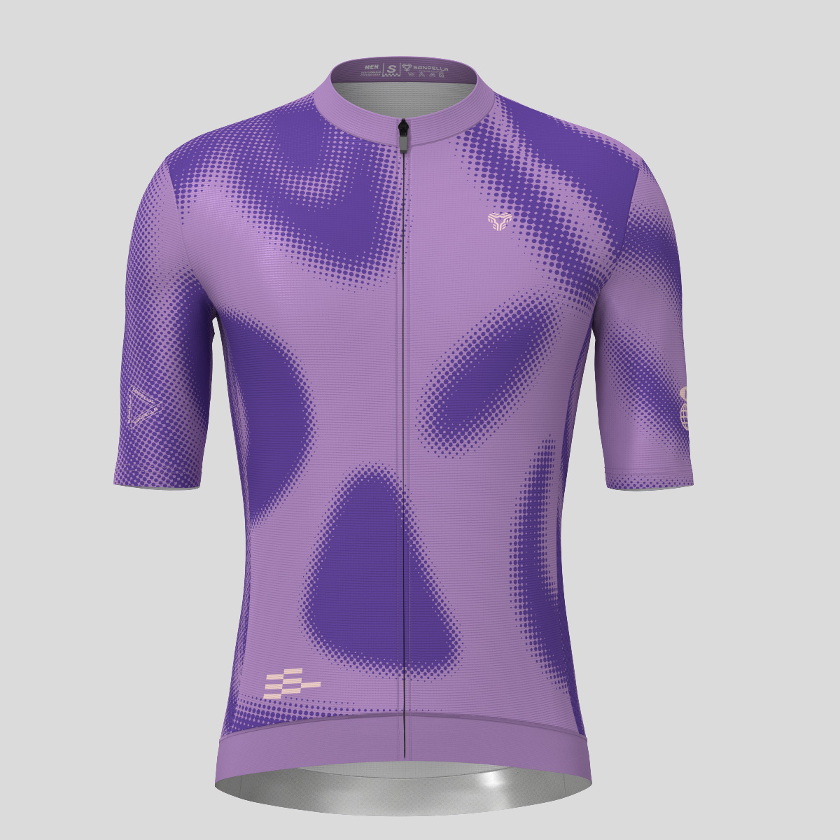 Men's Motivate Gradient dots Cycling jersey - Charm/Purple