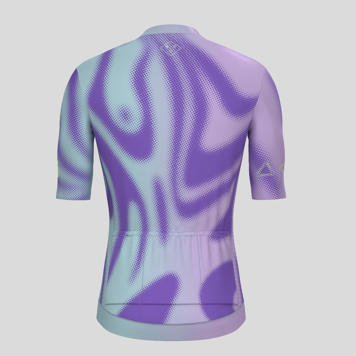 Men's Motivate Gradient dots Cycling jersey - Charm Purple/Lime