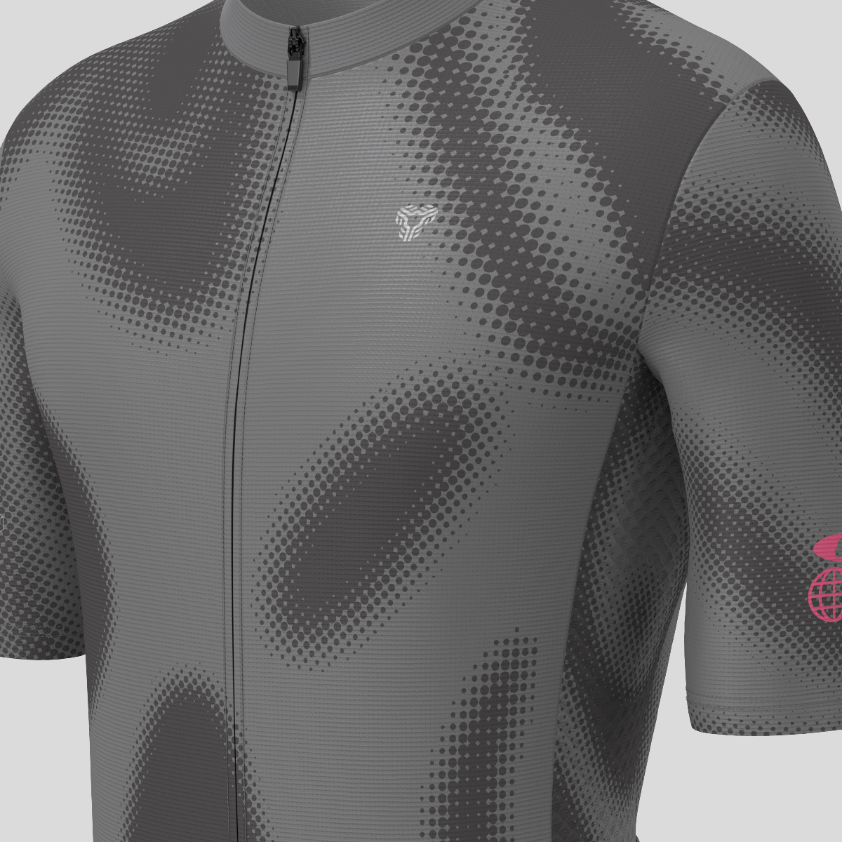 Men's Motivate Gradient dots Cycling jersey - Gray/Black 