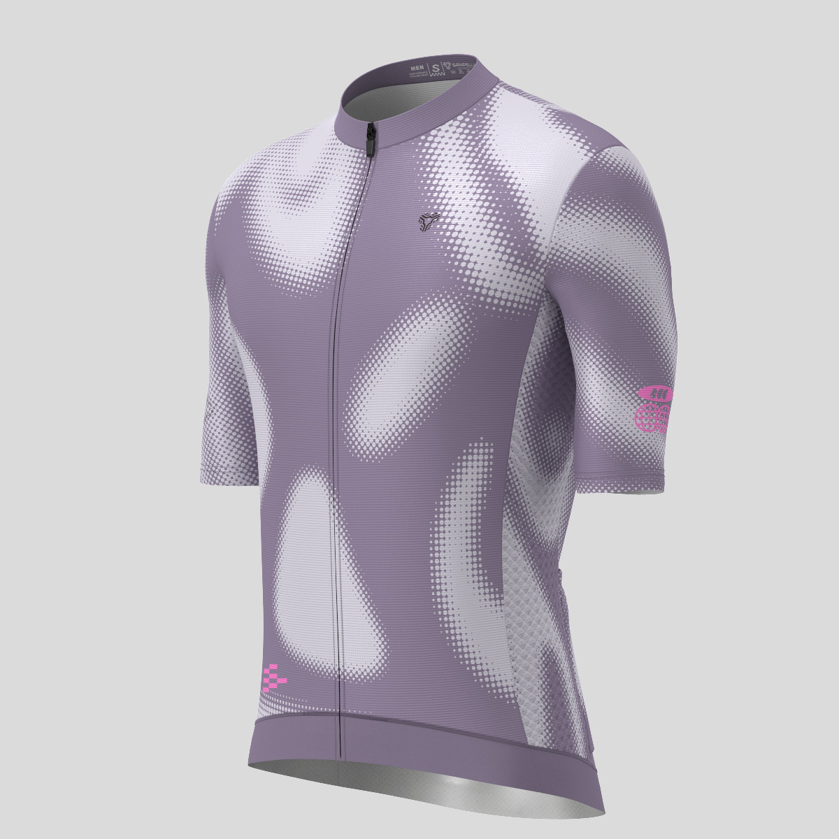 Men's Motivate Gradient dots Cycling jersey - Dusty Purple/Pink