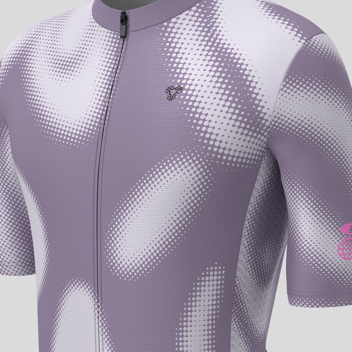 Men's Motivate Gradient dots Cycling jersey - Dusty Purple/Pink