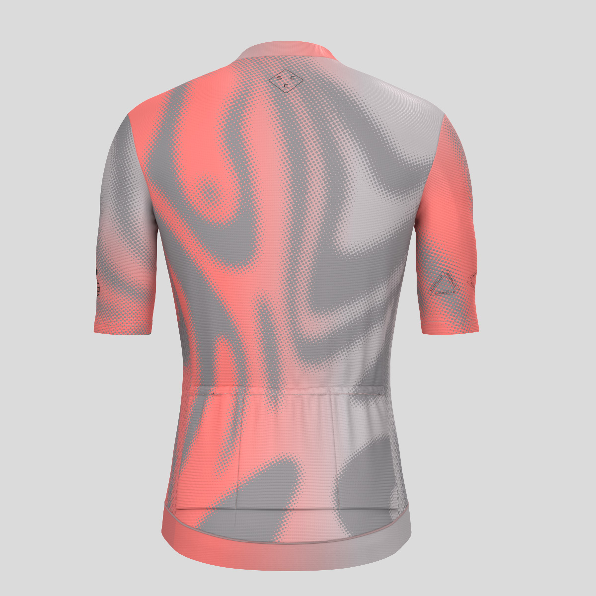 Men's Motivate Gradient dots Cycling jersey - Gradient Red/Gray