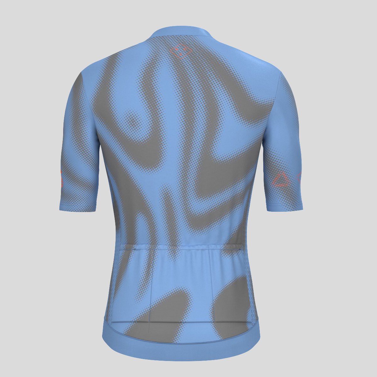 Men's Motivate Gradient dots Cycling jersey - Gray Blue/Tangerine