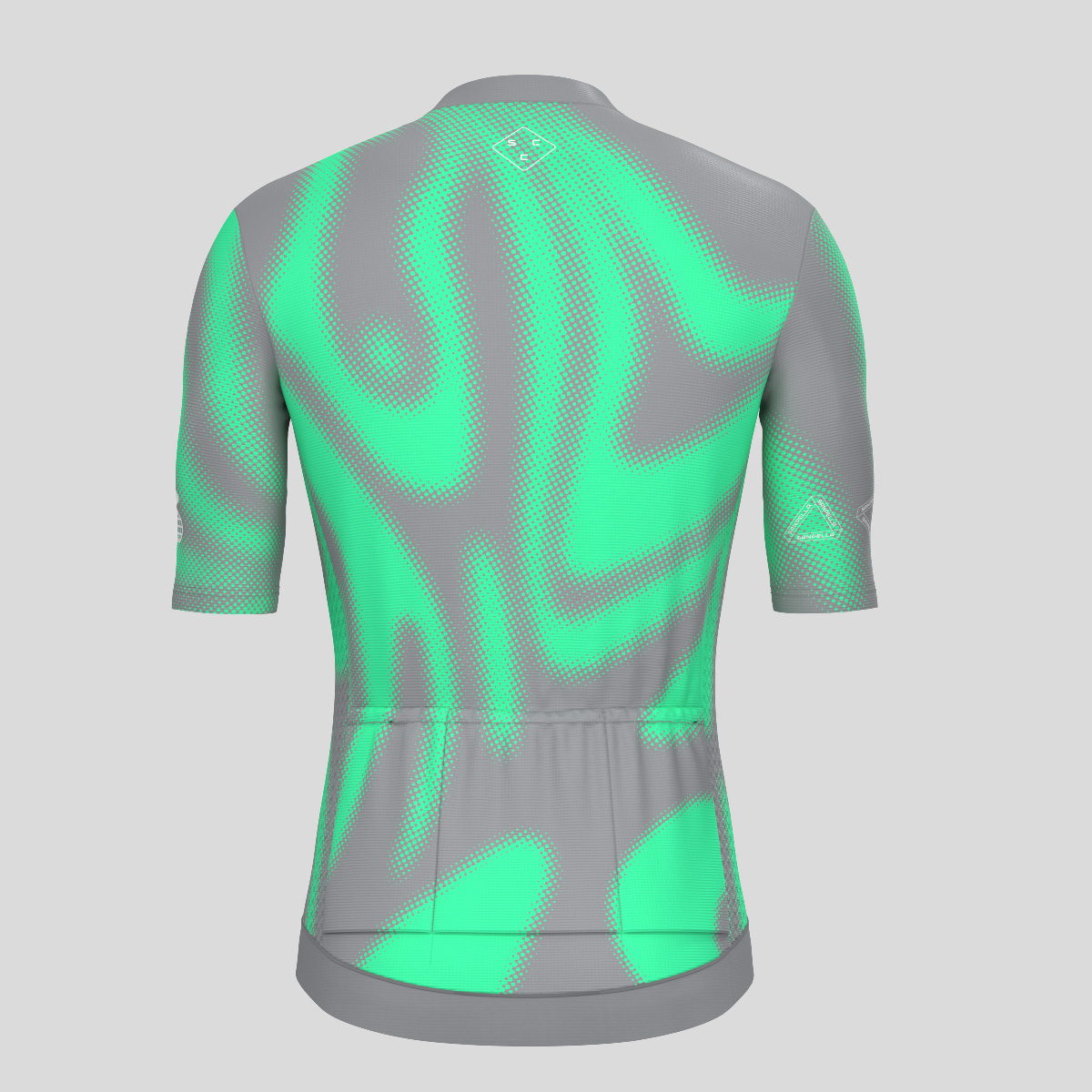 Men's Motivate Gradient dots Cycling jersey - Gray/Green