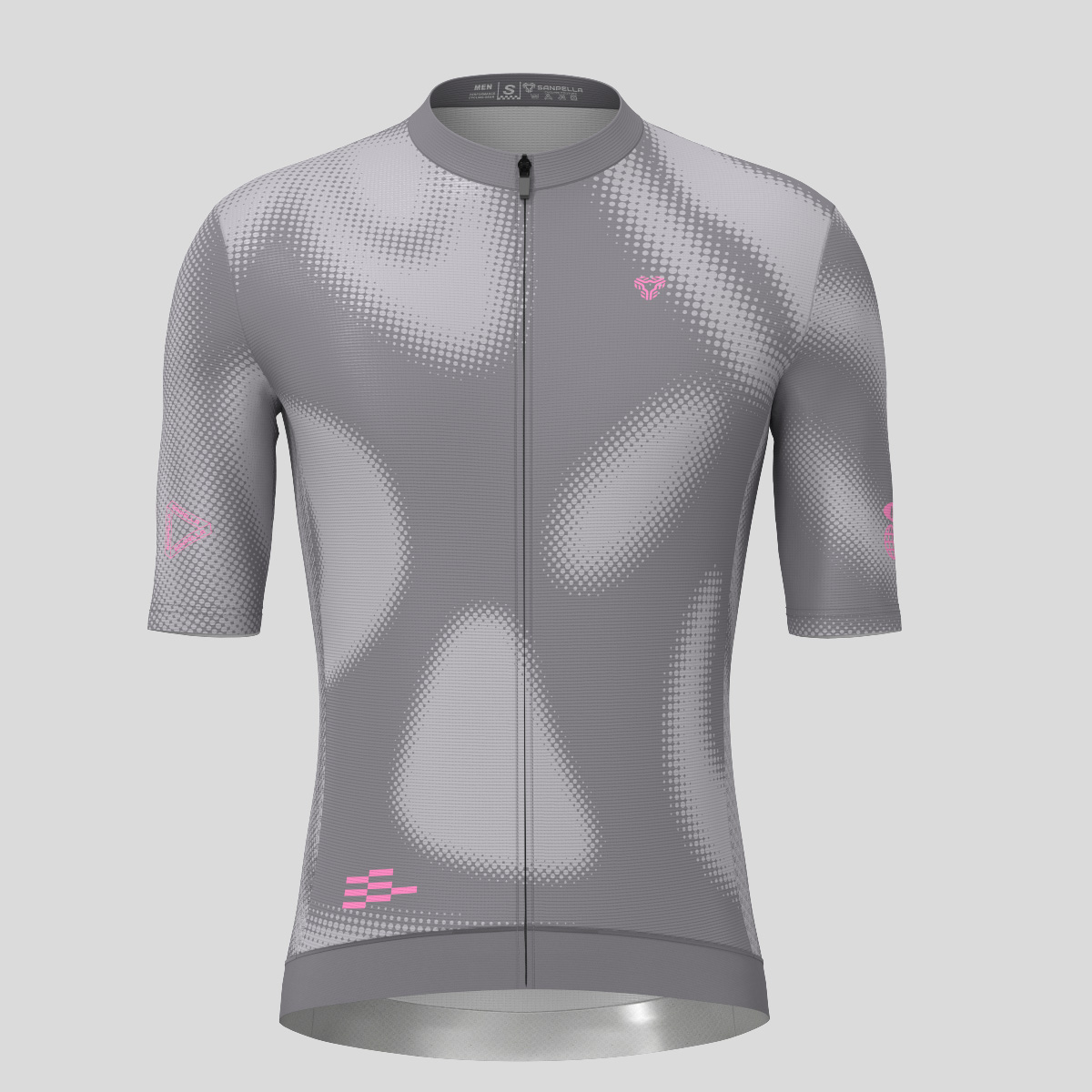 Men's Motivate Gradient dots Cycling jersey - Gray Pink