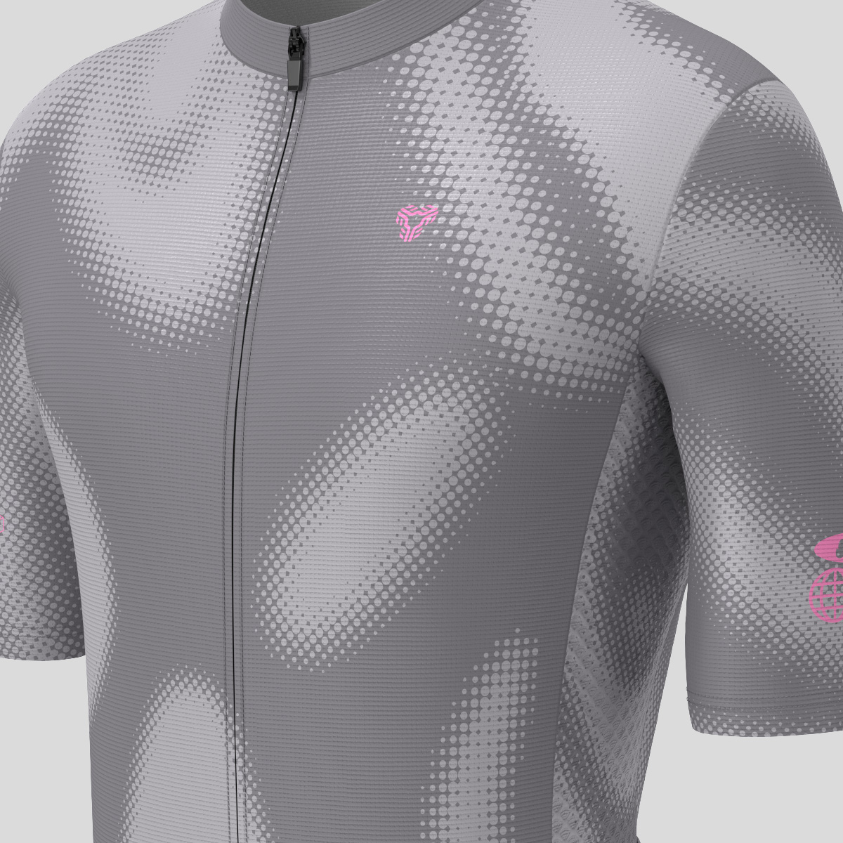 Men's Motivate Gradient dots Cycling jersey - Gray Pink