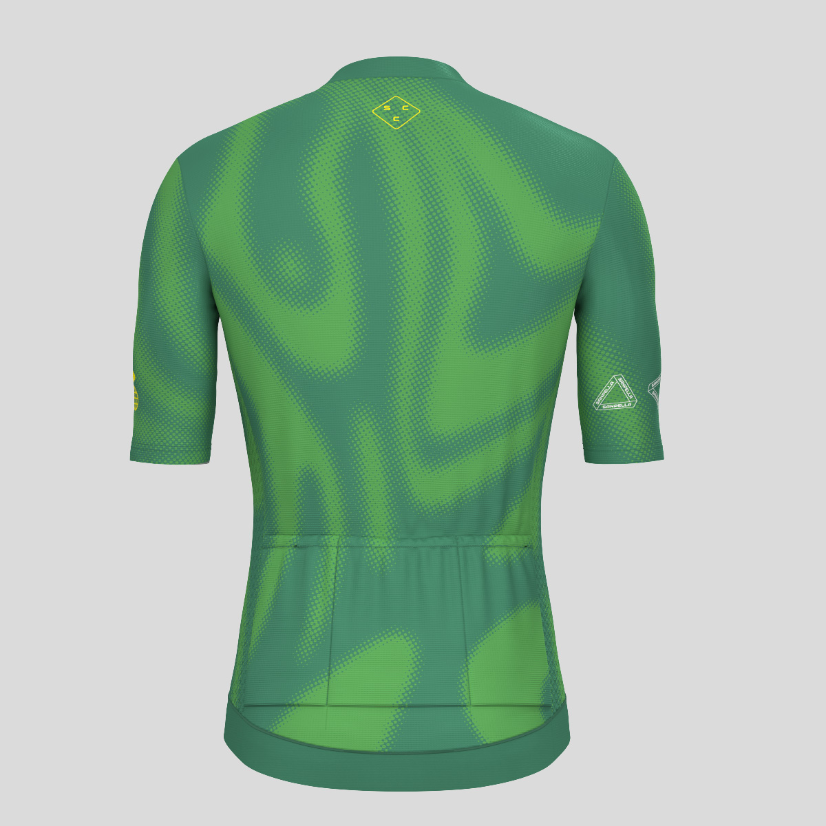 Men's Motivate Gradient dots Cycling jersey - Green/Yellow