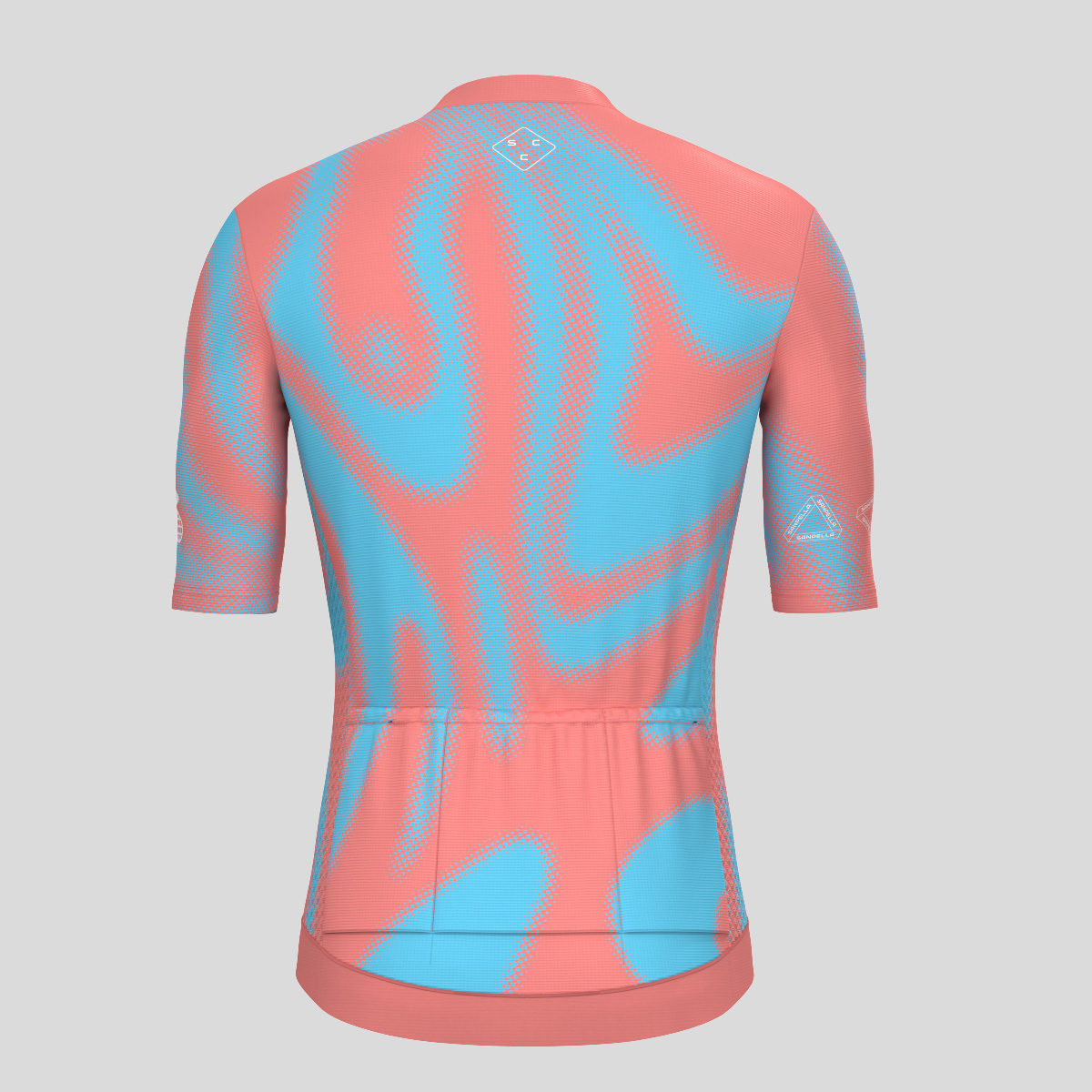 Men's Motivate Gradient dots Cycling jersey - Guava/Blue