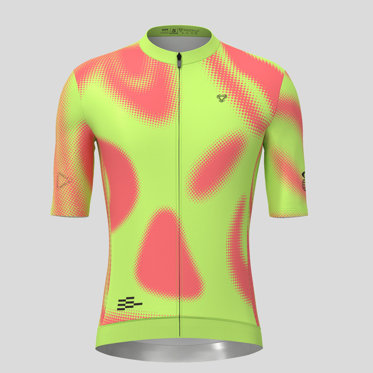 Men's Motivate Gradient dots Cycling jersey - Guava/Green