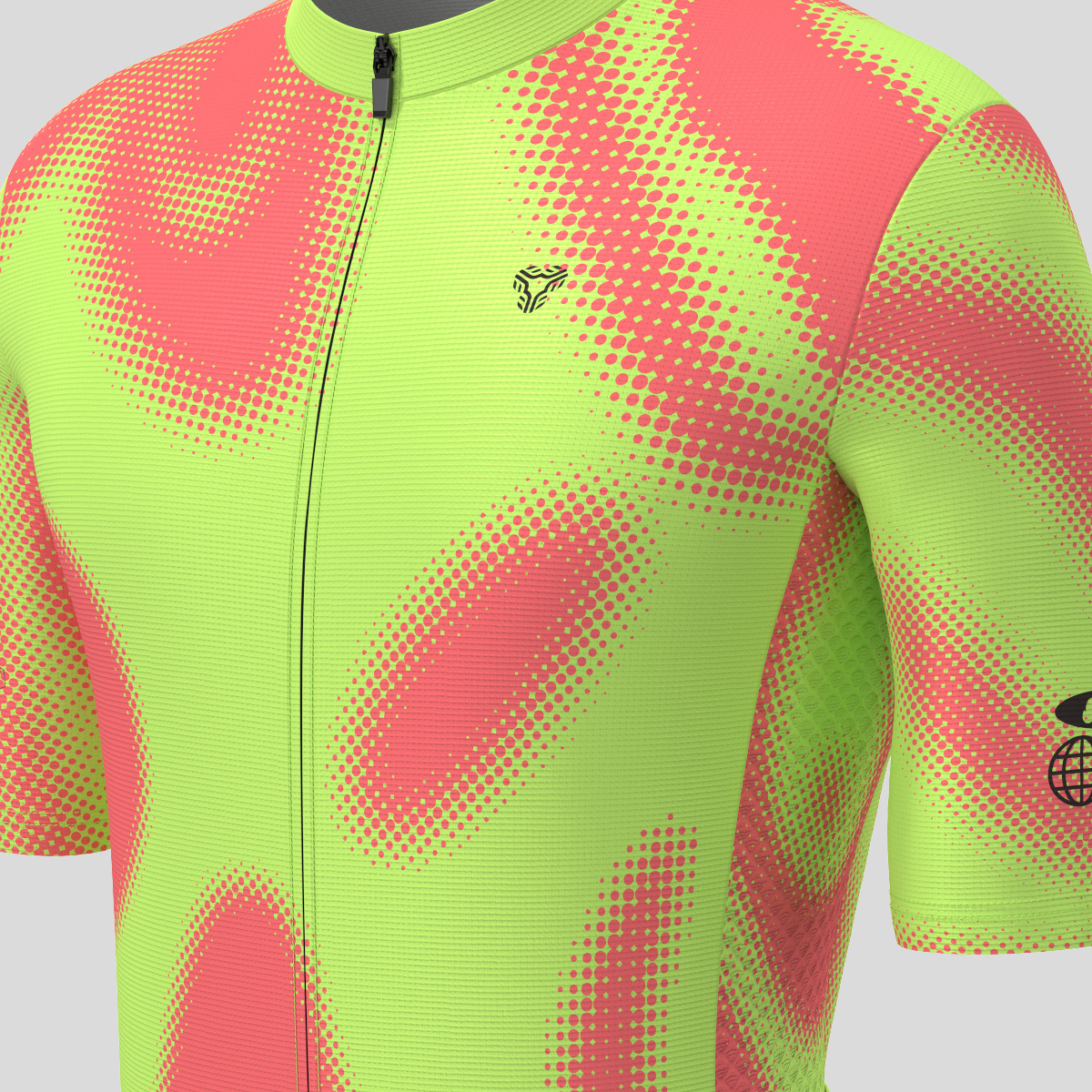 Men's Motivate Gradient dots Cycling jersey - Guava/Green