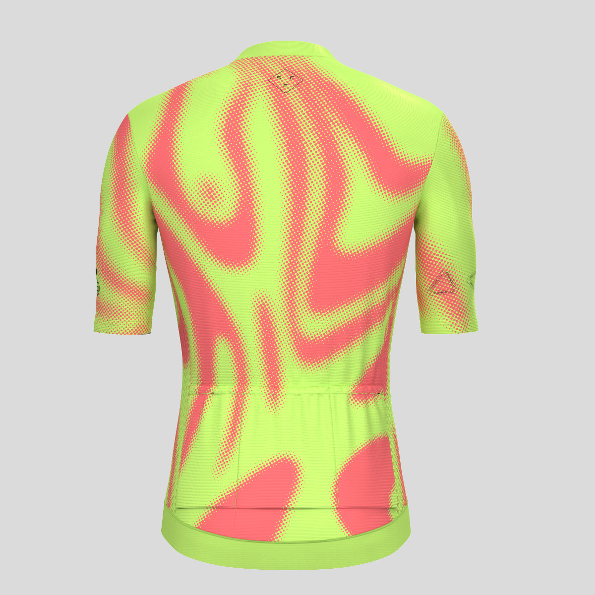 Men's Motivate Gradient dots Cycling jersey - Guava/Green