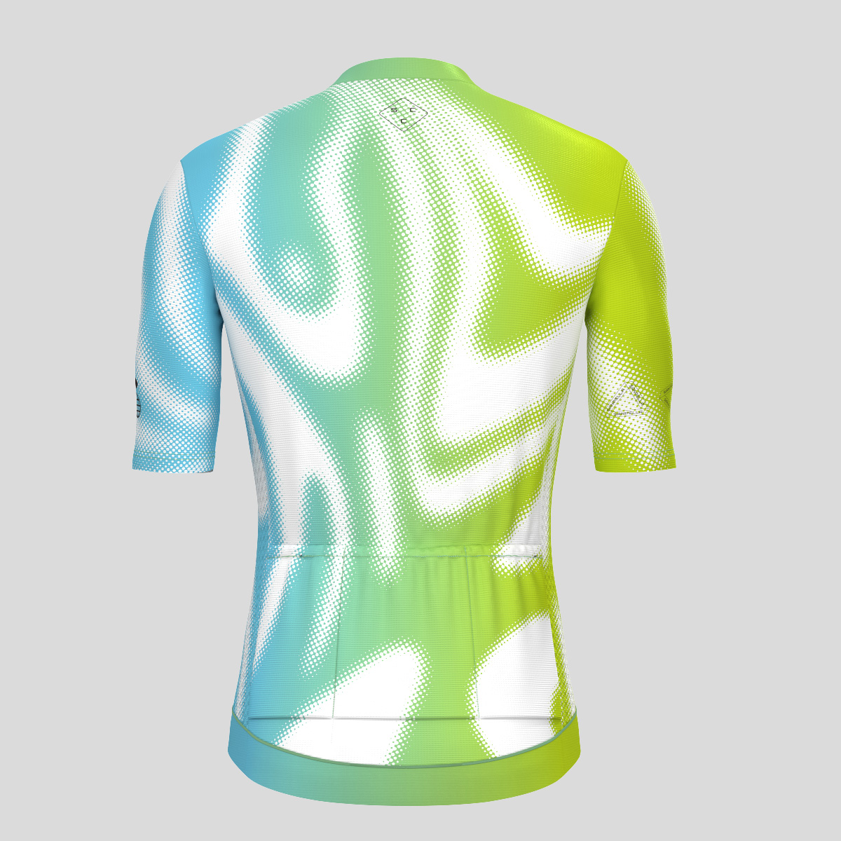 Men's Motivate Gradient dots Cycling jersey - Light Green/Blue
