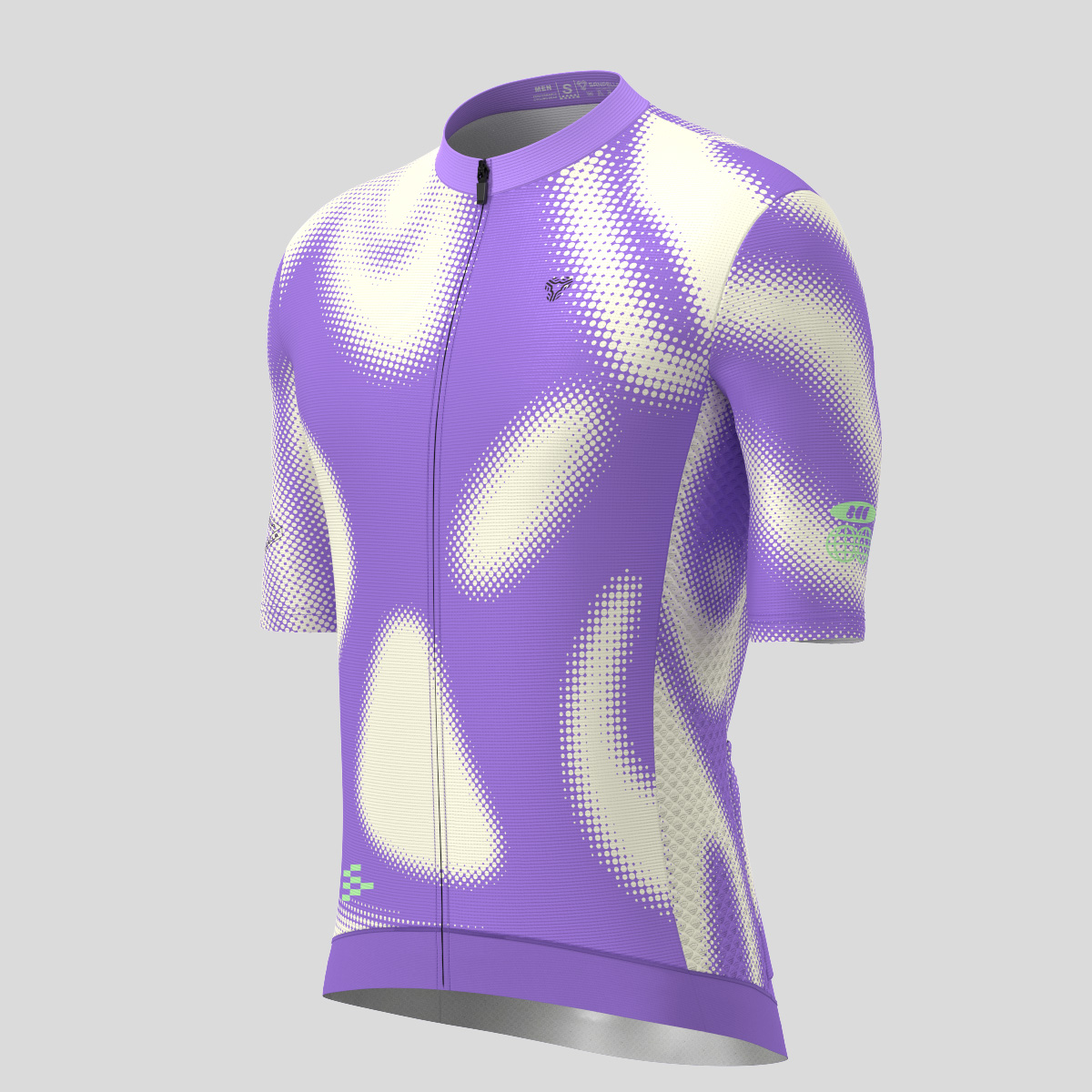 Men's Motivate Gradient dots Cycling jersey - Light Purple/Beige 