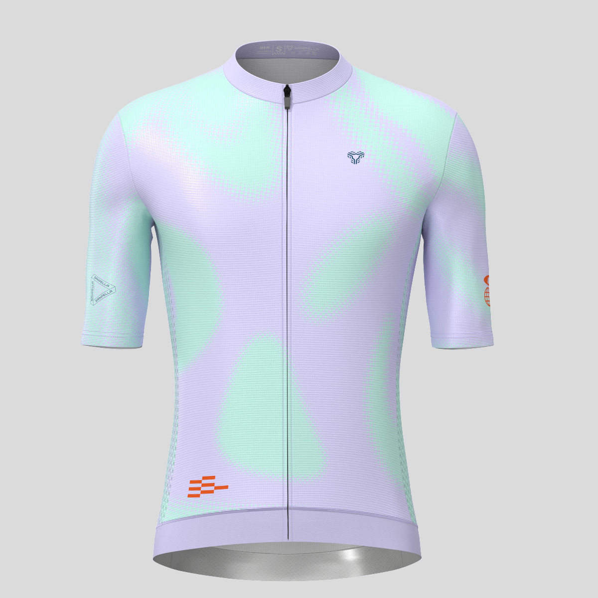 Men's Motivate Gradient dots Cycling jersey - Light Purple/Dark Green