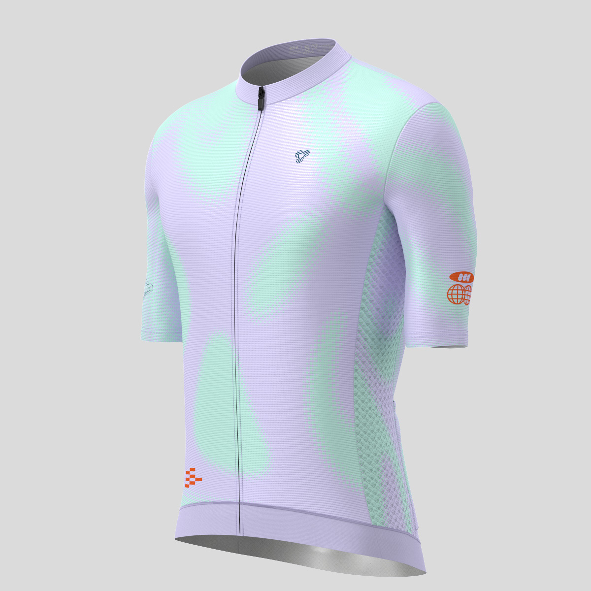 Men's Motivate Gradient dots Cycling jersey - Light Purple/Dark Green