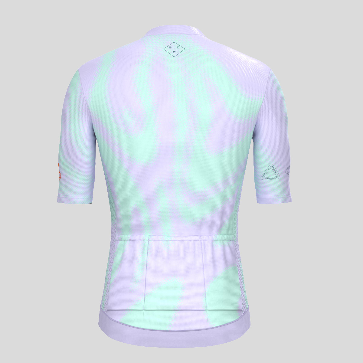 Men's Motivate Gradient dots Cycling jersey - Light Purple/Dark Green