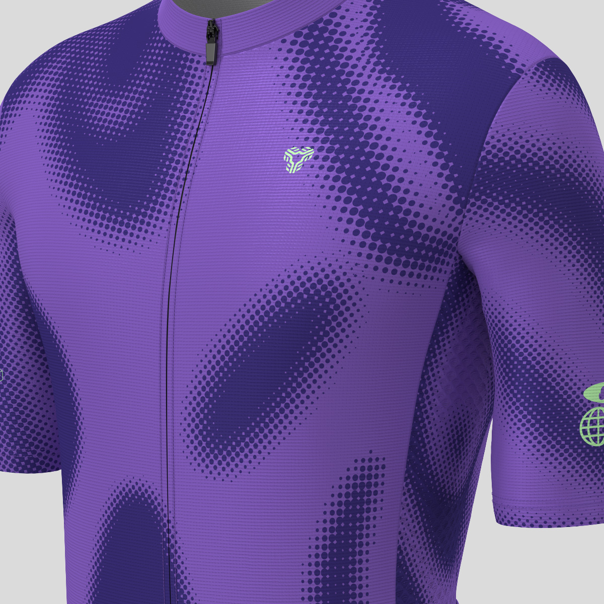 Men's Motivate Gradient dots Cycling jersey - Light Purple/Green
