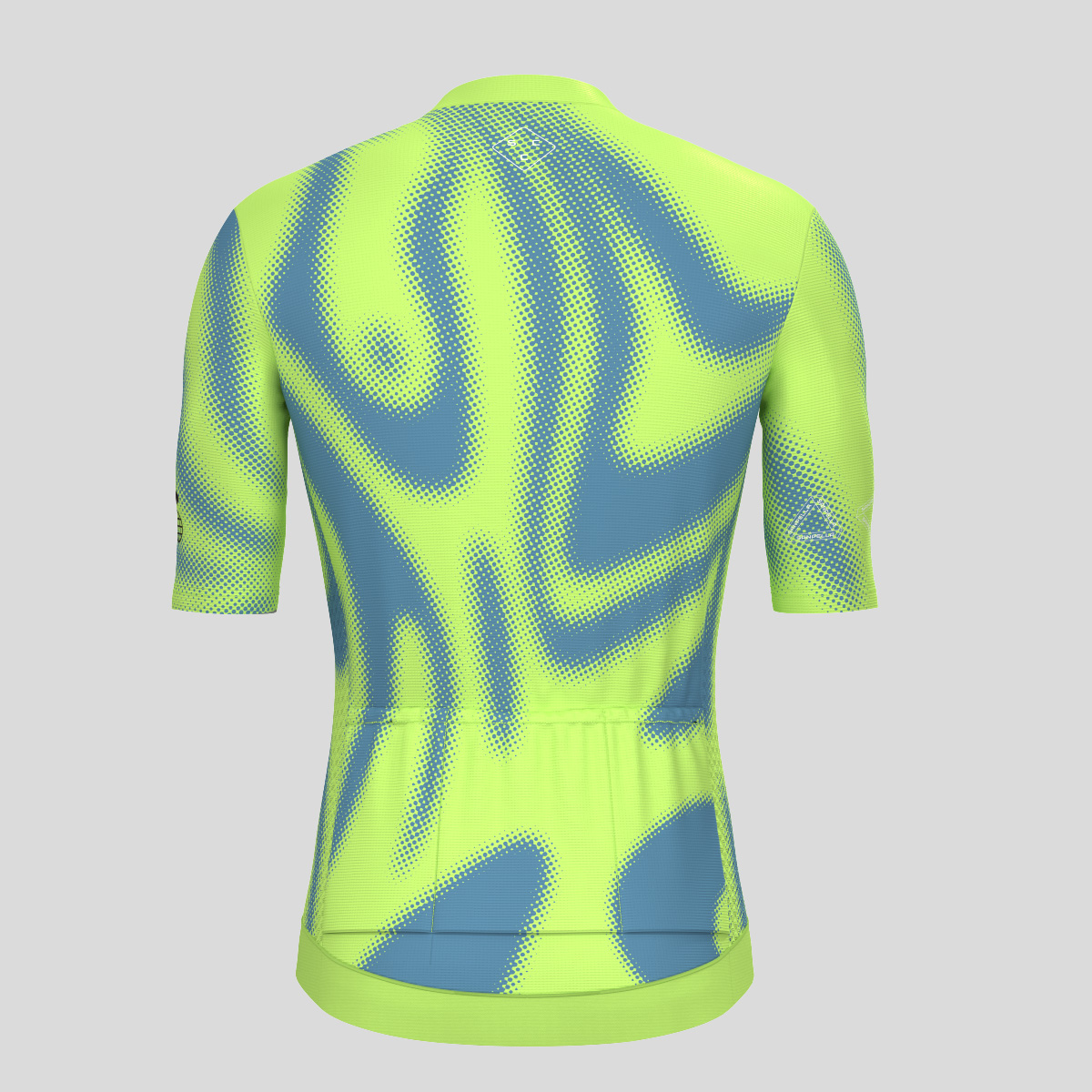 Men's Motivate Gradient dots Cycling jersey - Lime Green/Blue