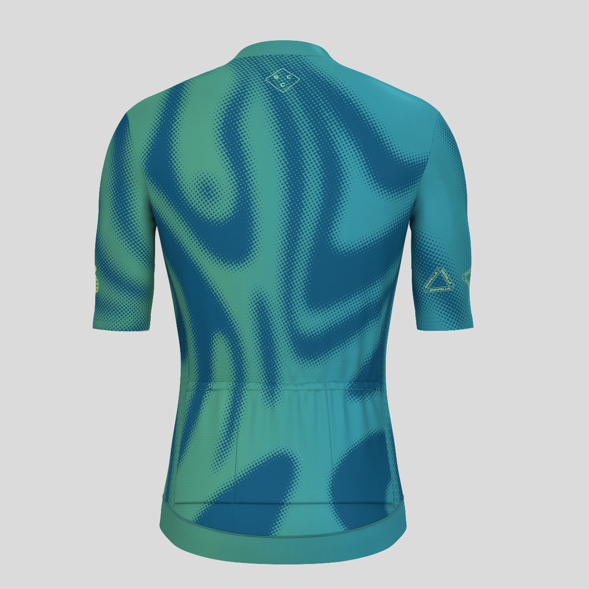 Men's Motivate Gradient dots Cycling jersey - Navy/Green
