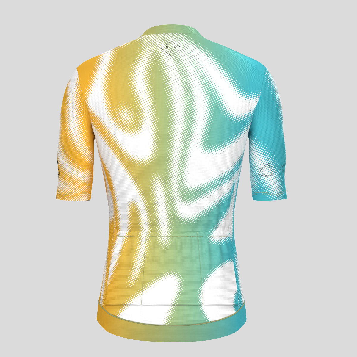 Men's Motivate Gradient dots Cycling jersey - Ocean/Orange
