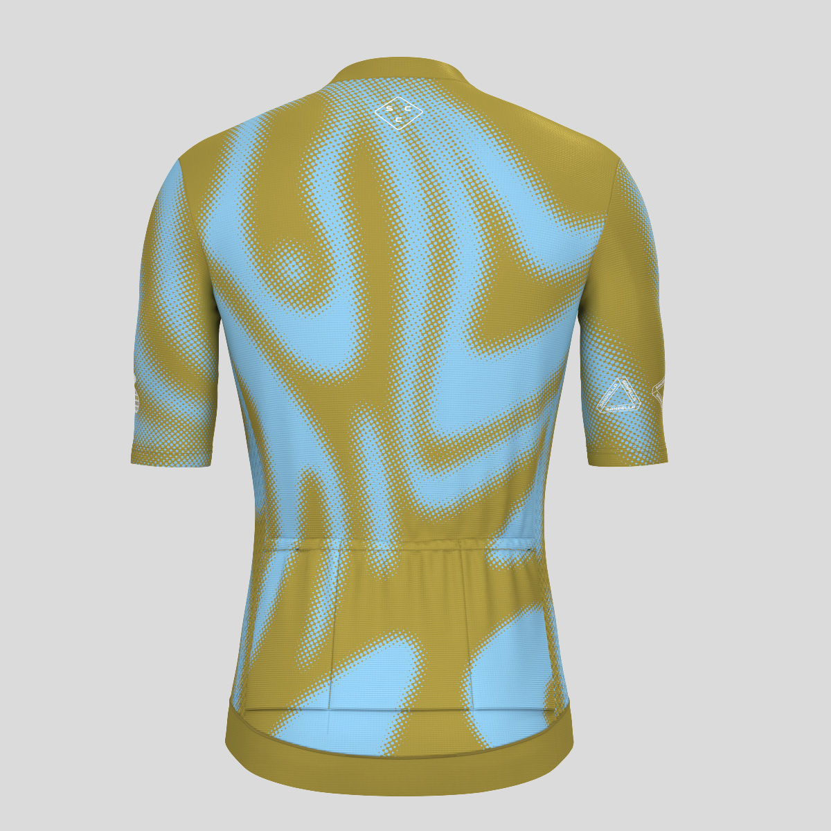 Men's Motivate Gradient dots Cycling jersey - Olive/Blue