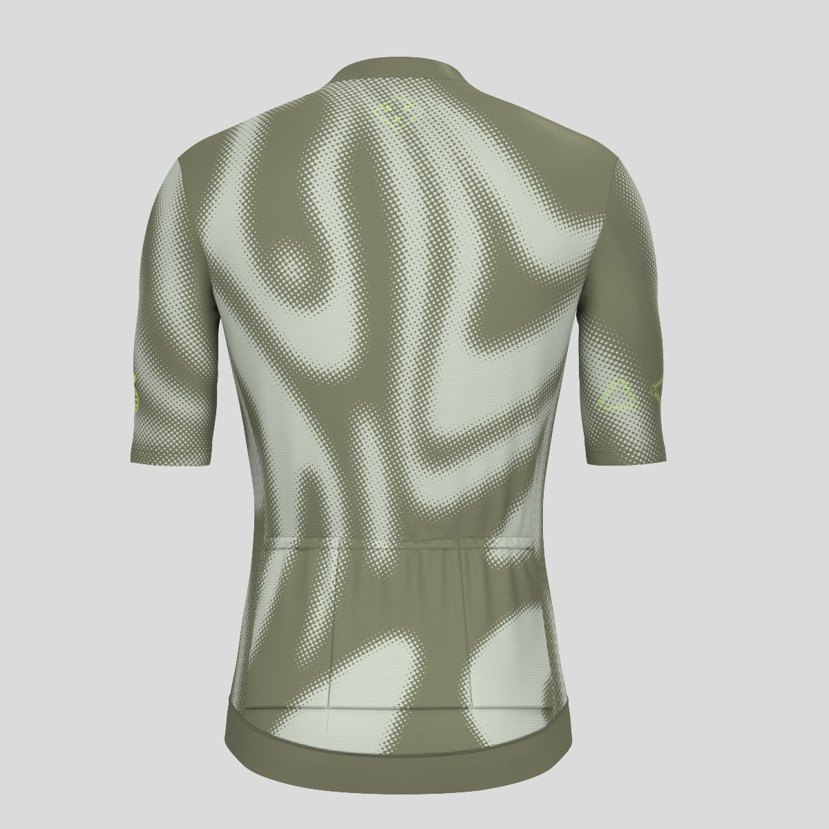 Men's Motivate Gradient dots Cycling jersey - Olive/Lime