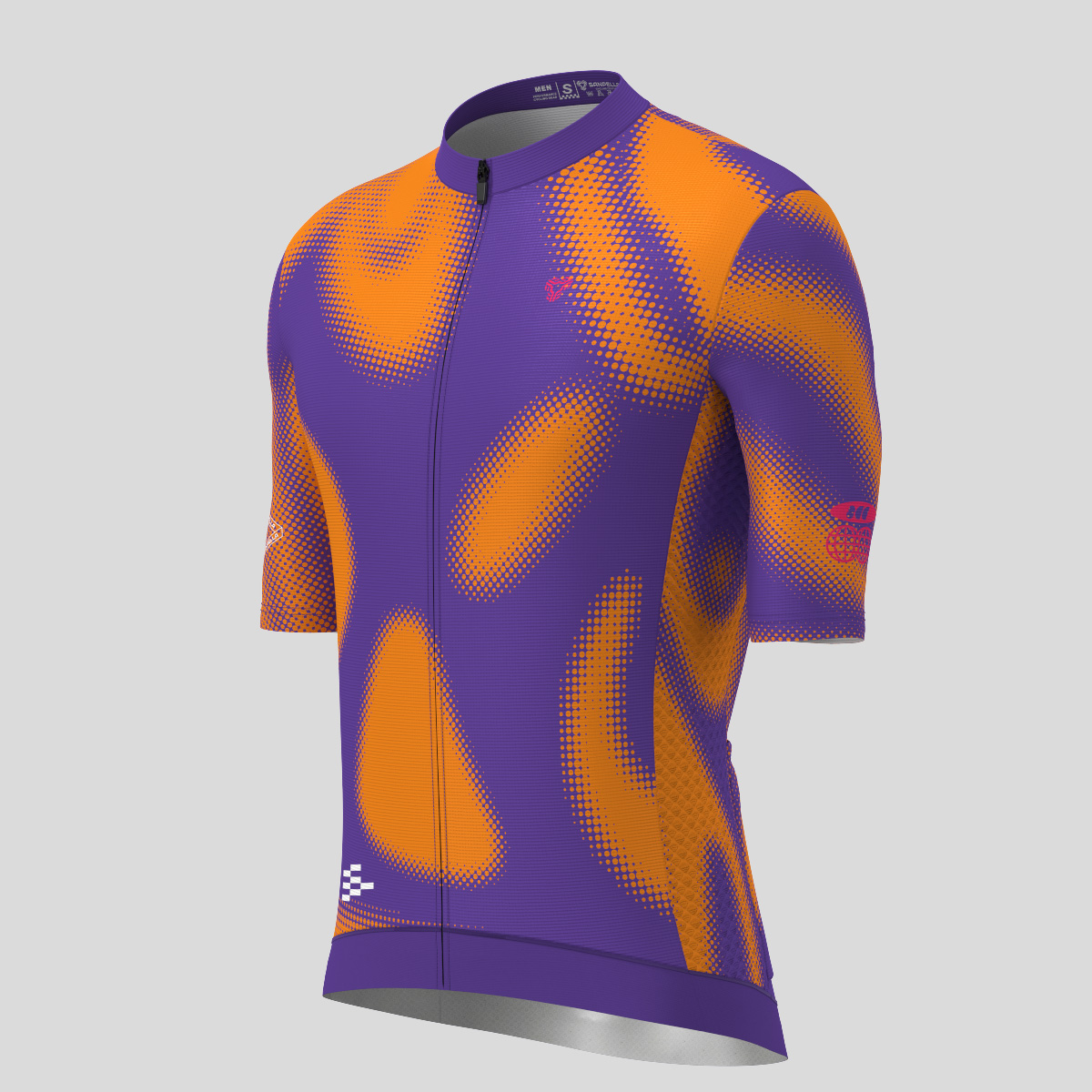 Men's Motivate Gradient dots Cycling jersey - Purple/Orange