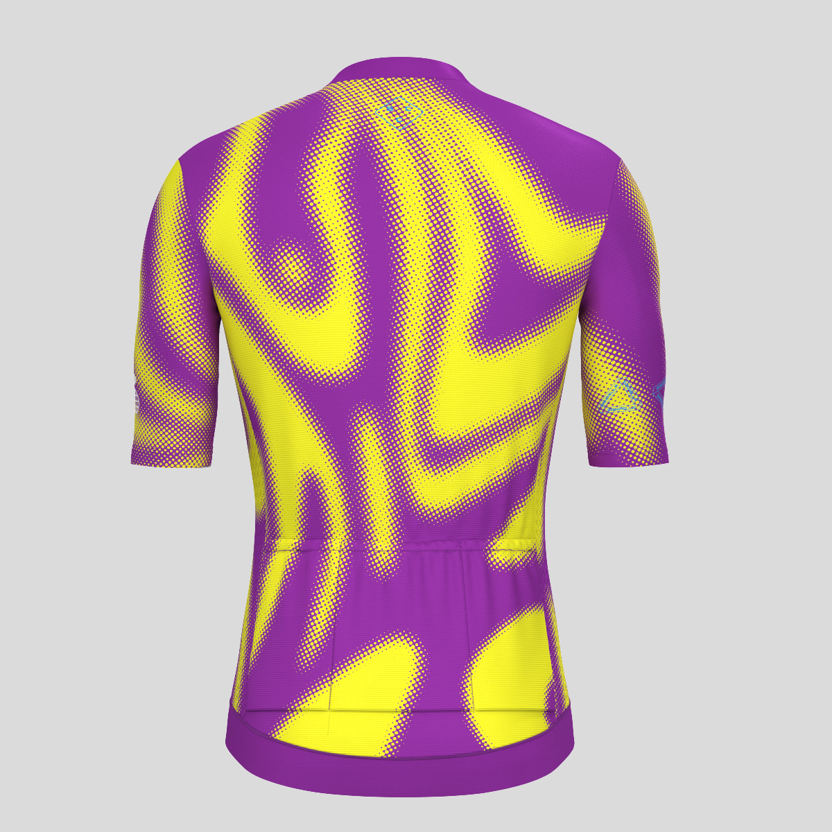 Men's Motivate Gradient dots Cycling jersey - Purple/Yellow