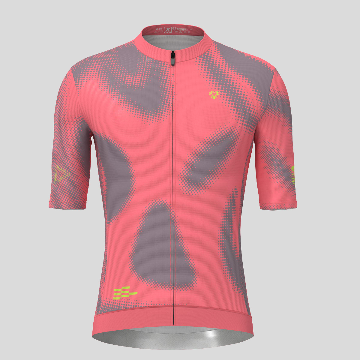 Men's Motivate Gradient dots Cycling jersey - Red/Gray