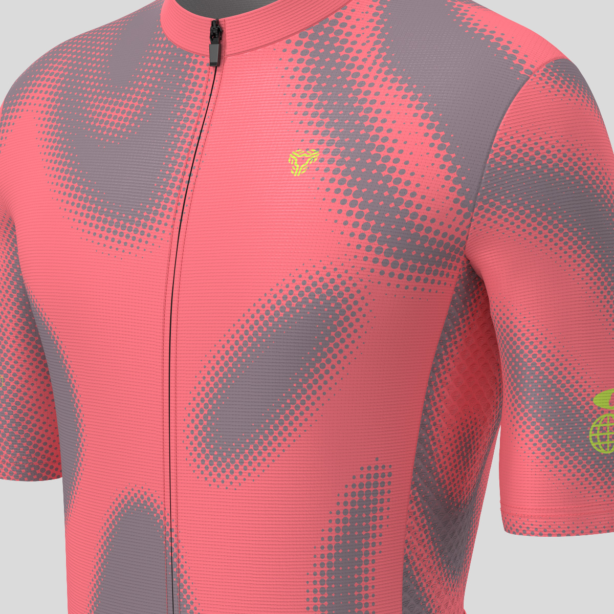 Men's Motivate Gradient dots Cycling jersey - Red/Gray