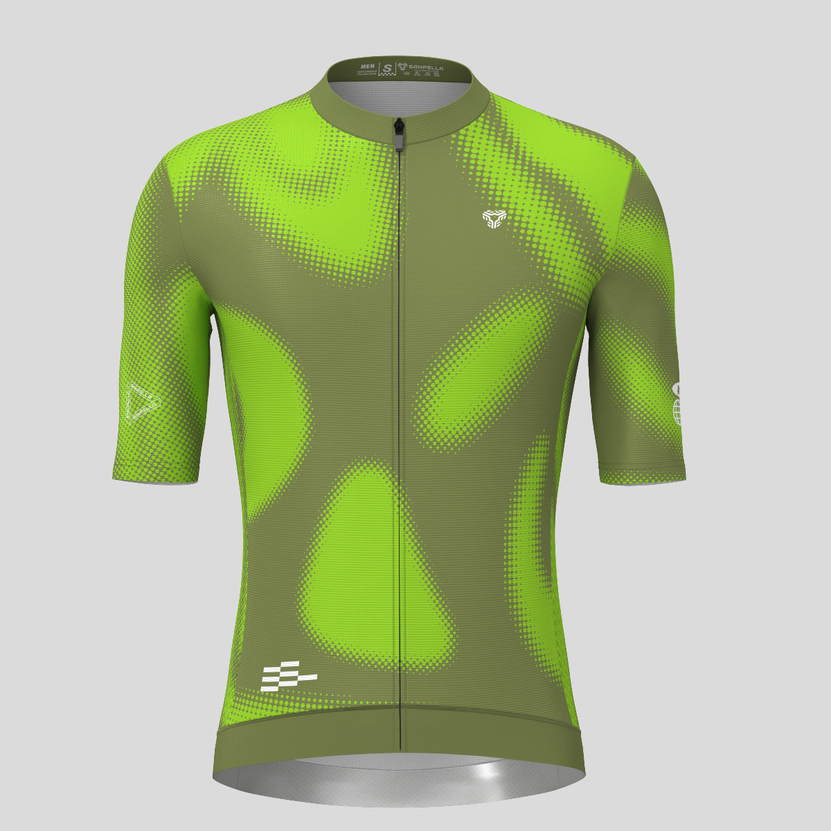Men's Motivate Gradient dots Cycling jersey - Tender Green