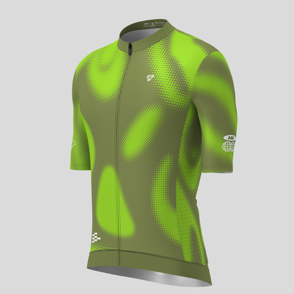 Men's Motivate Gradient dots Cycling jersey - Tender Green