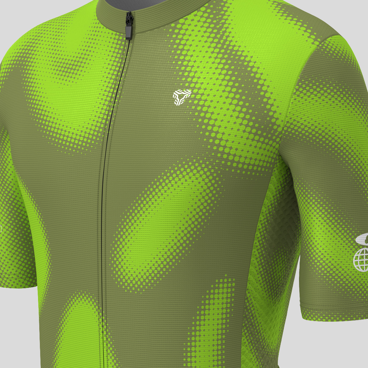 Men's Motivate Gradient dots Cycling jersey - Tender Green