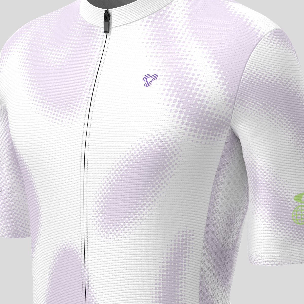 Men's Motivate Gradient dots Cycling jersey - White/Light Purple