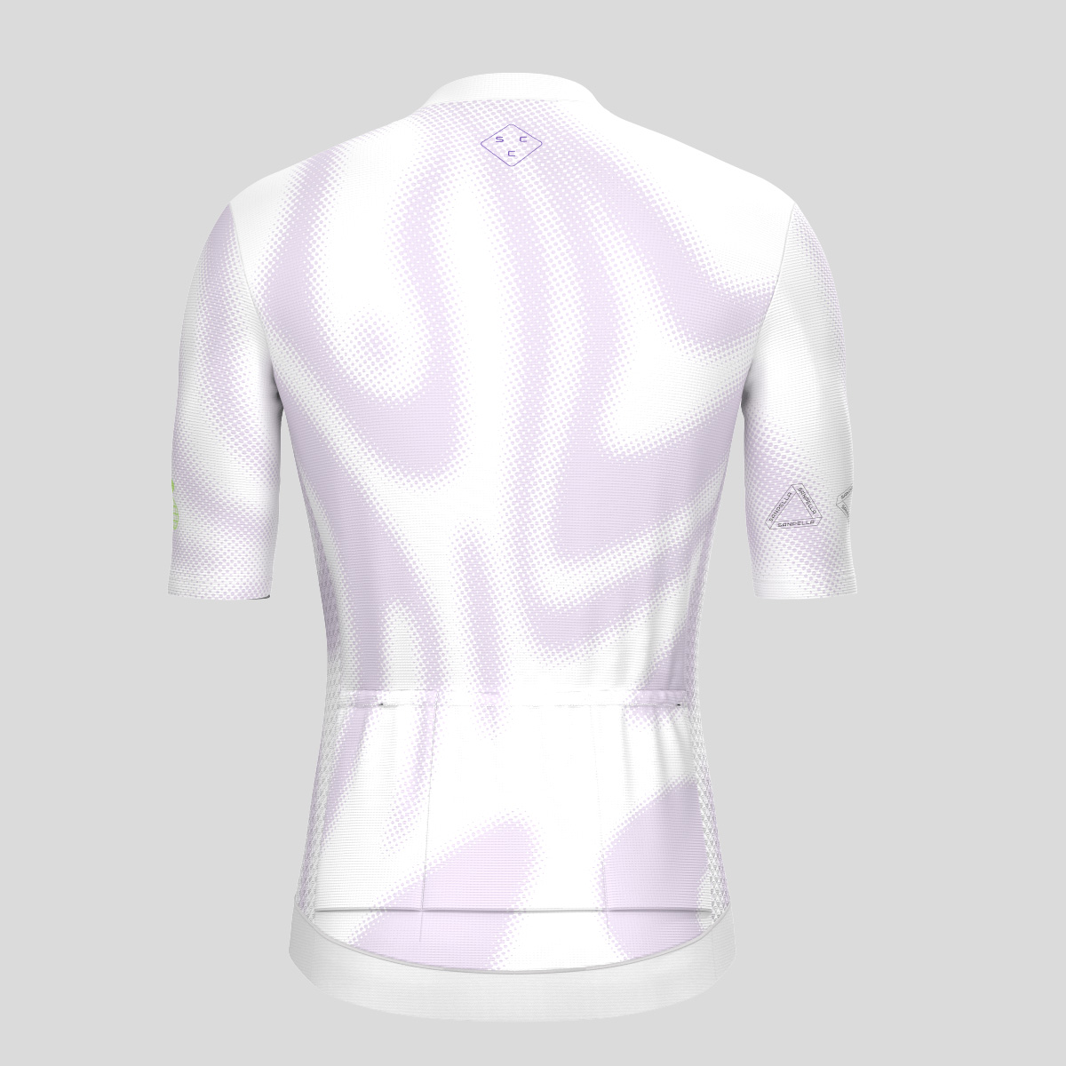 Men's Motivate Gradient dots Cycling jersey - White/Light Purple