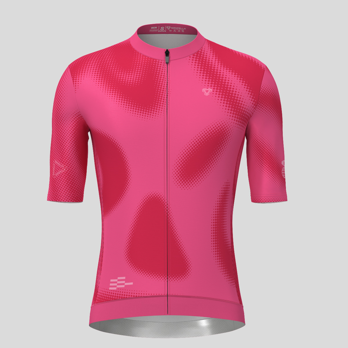 Men's Motivate Gradient dots Cycling jersey - Punch/Red