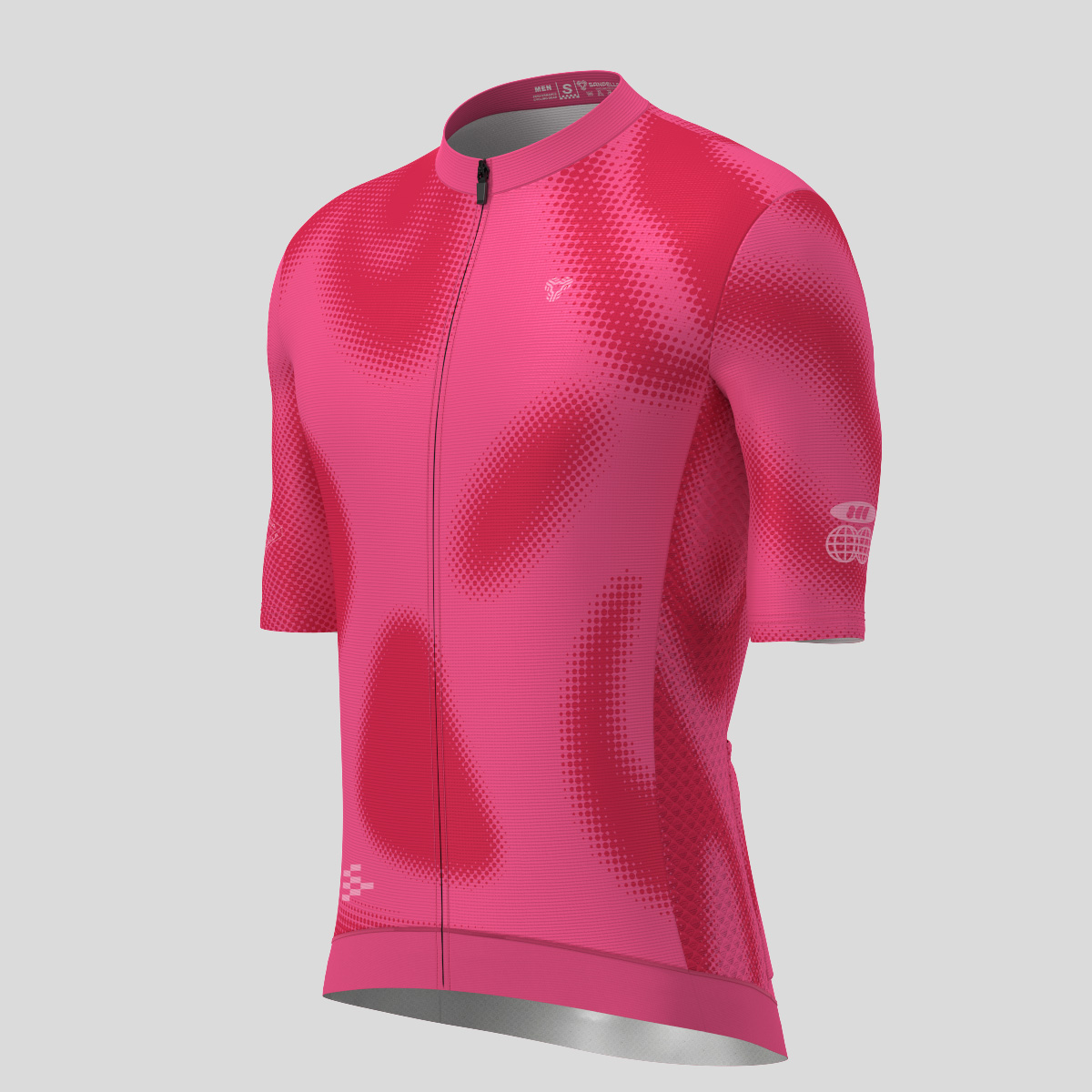 Men's Motivate Gradient dots Cycling jersey - Punch/Red