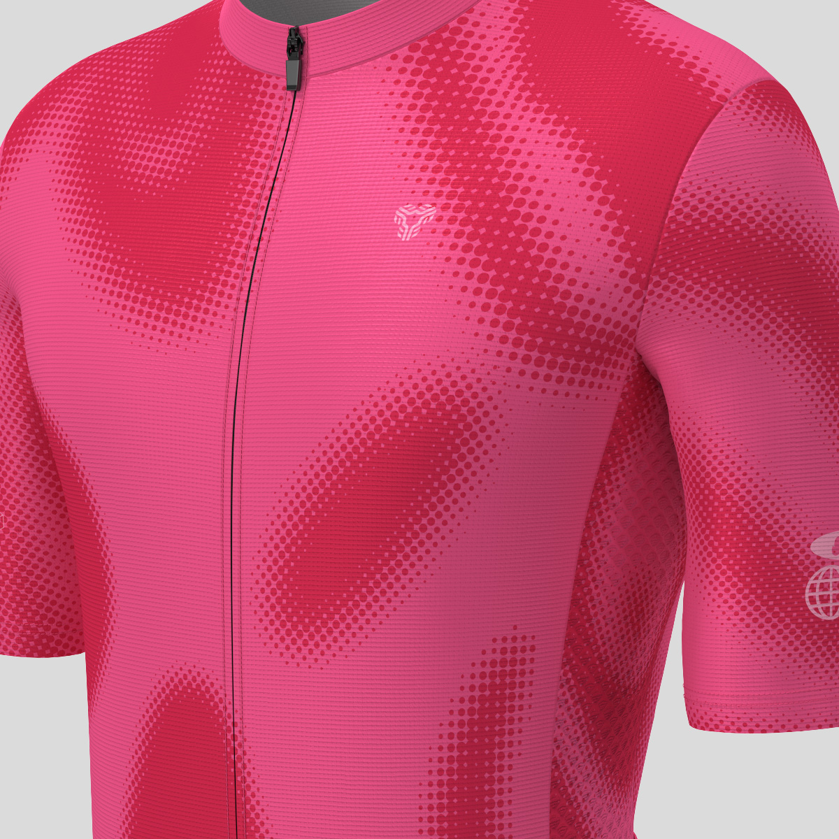 Men's Motivate Gradient dots Cycling jersey - Punch/Red