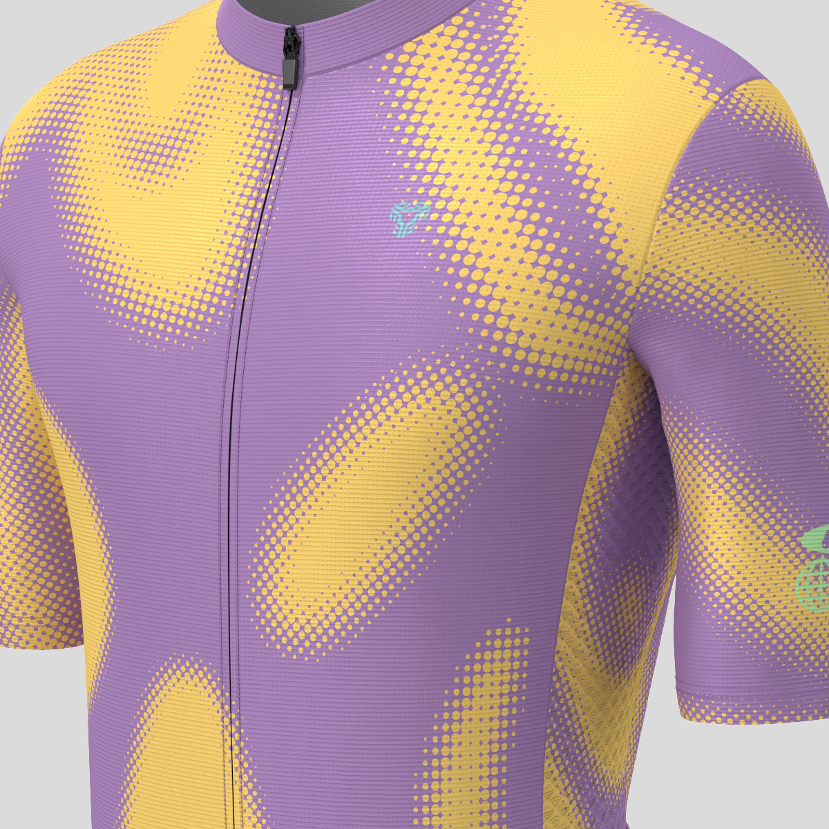 Men's Motivate Gradient dots Cycling jersey - Yellow/Purple