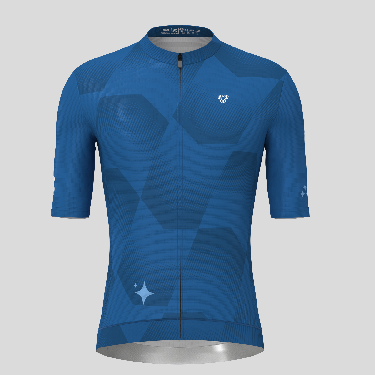 Men's Polygon Flow Cycling Jersey - Blue