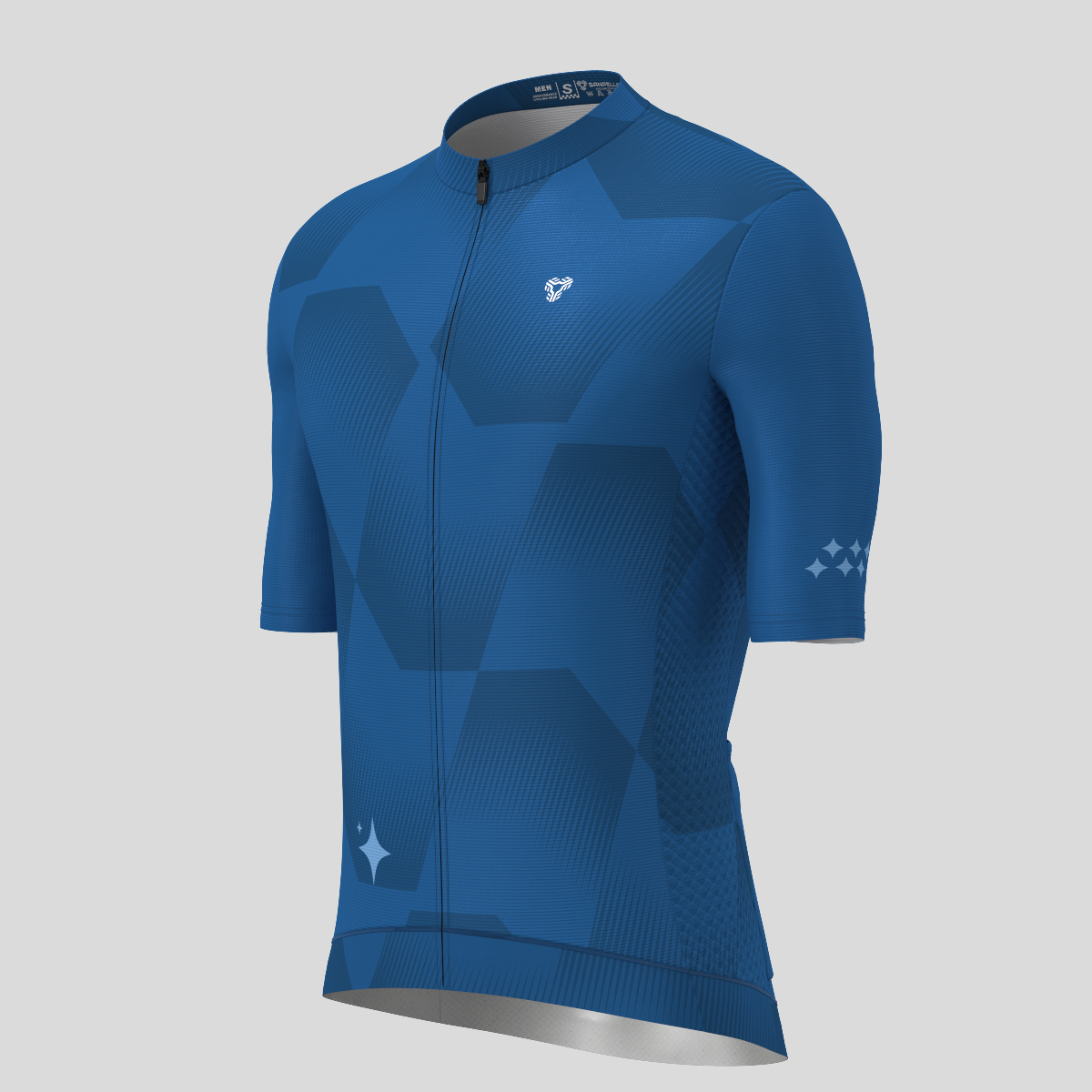 Men's Polygon Flow Cycling Jersey - Blue