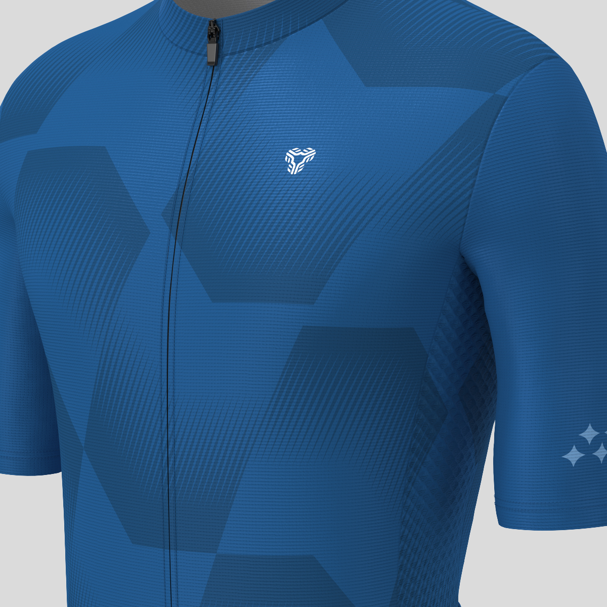 Men's Polygon Flow Cycling Jersey - Blue