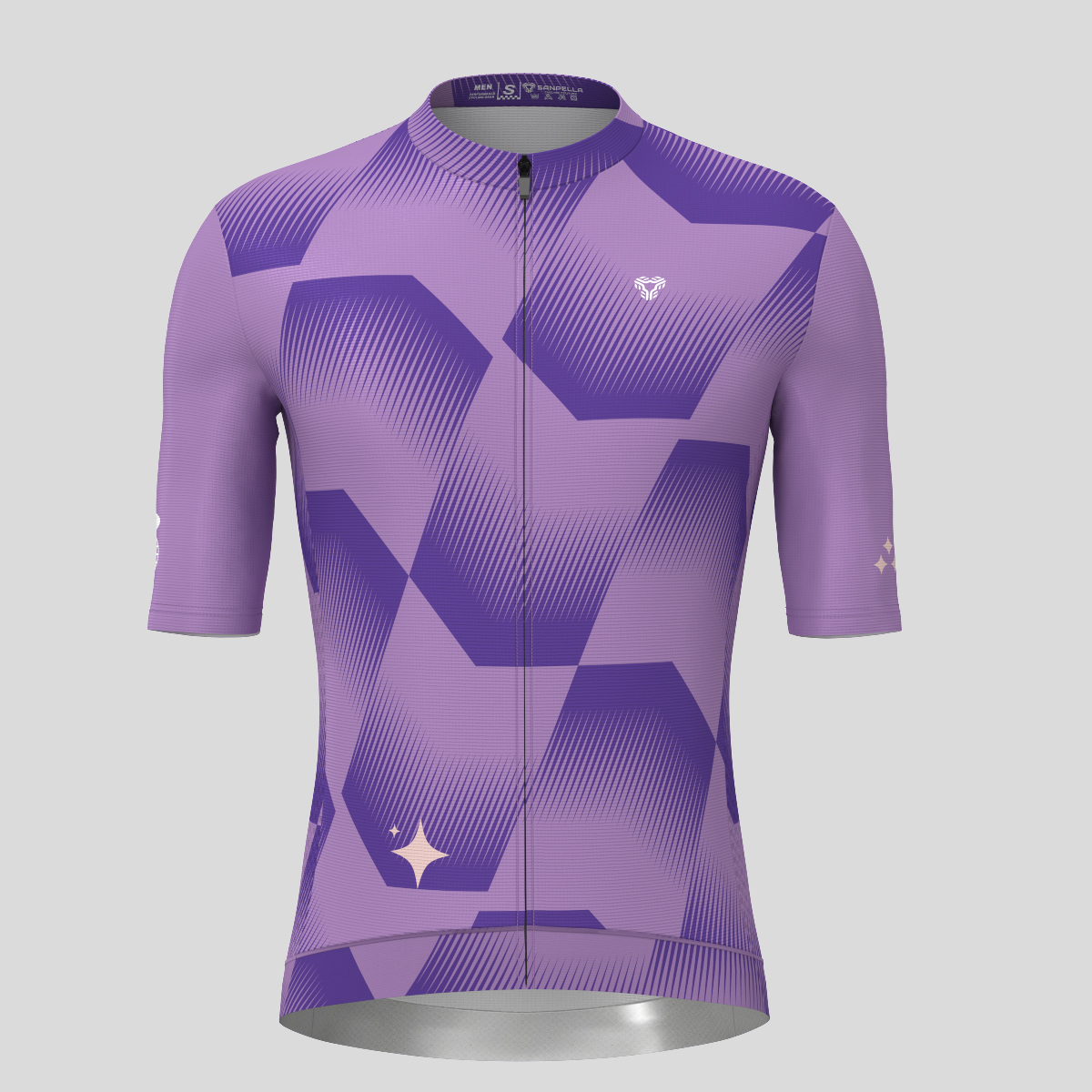 Men's Polygon Flow Cycling Jersey - Charm/Purple 
