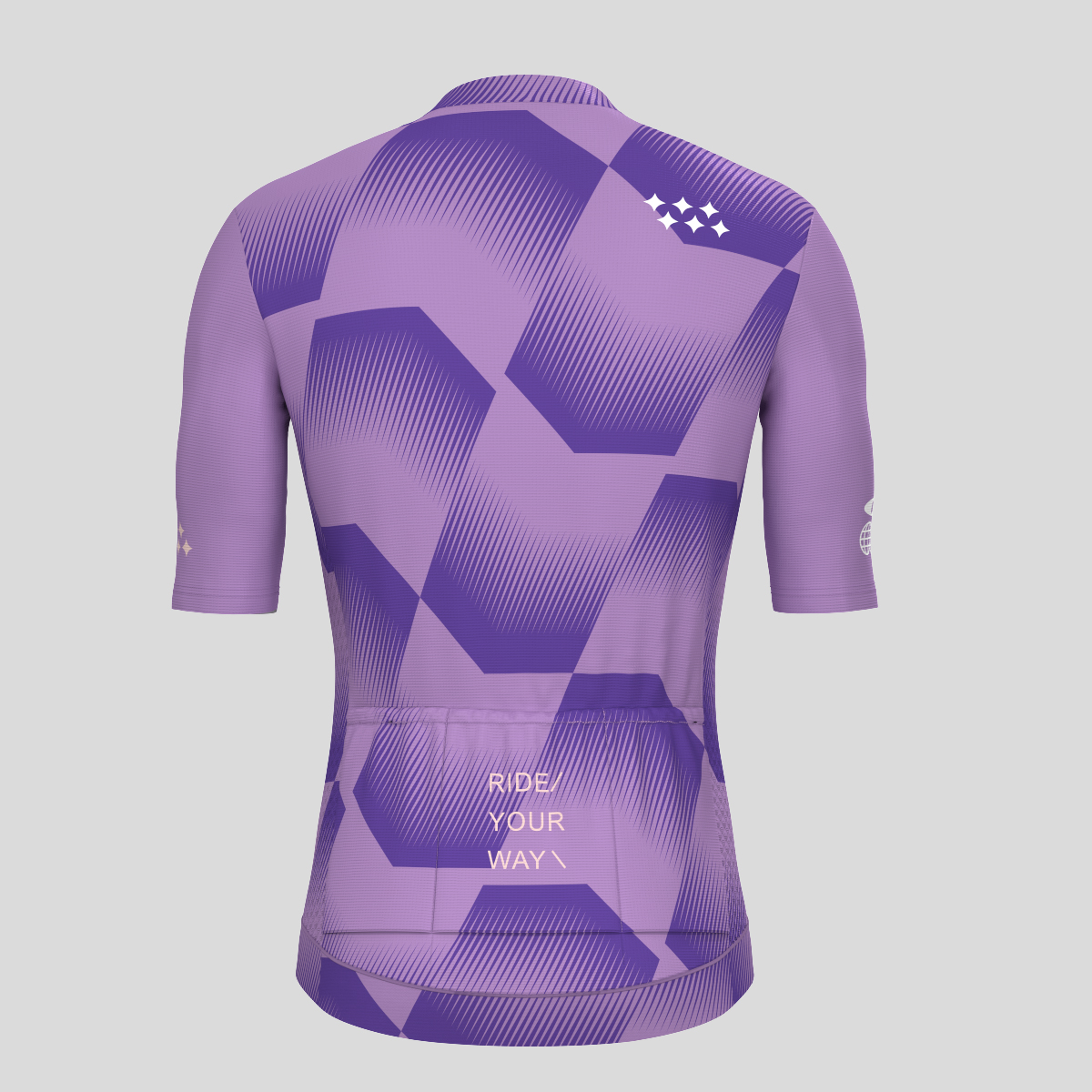 Men's Polygon Flow Cycling Jersey - Charm/Purple 
