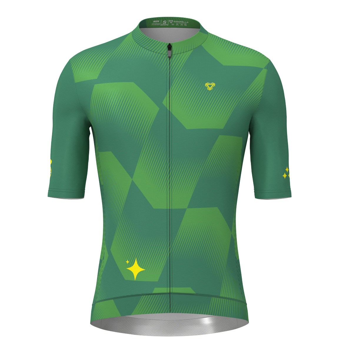 Men's Polygon Flow Cycling Jersey - Green