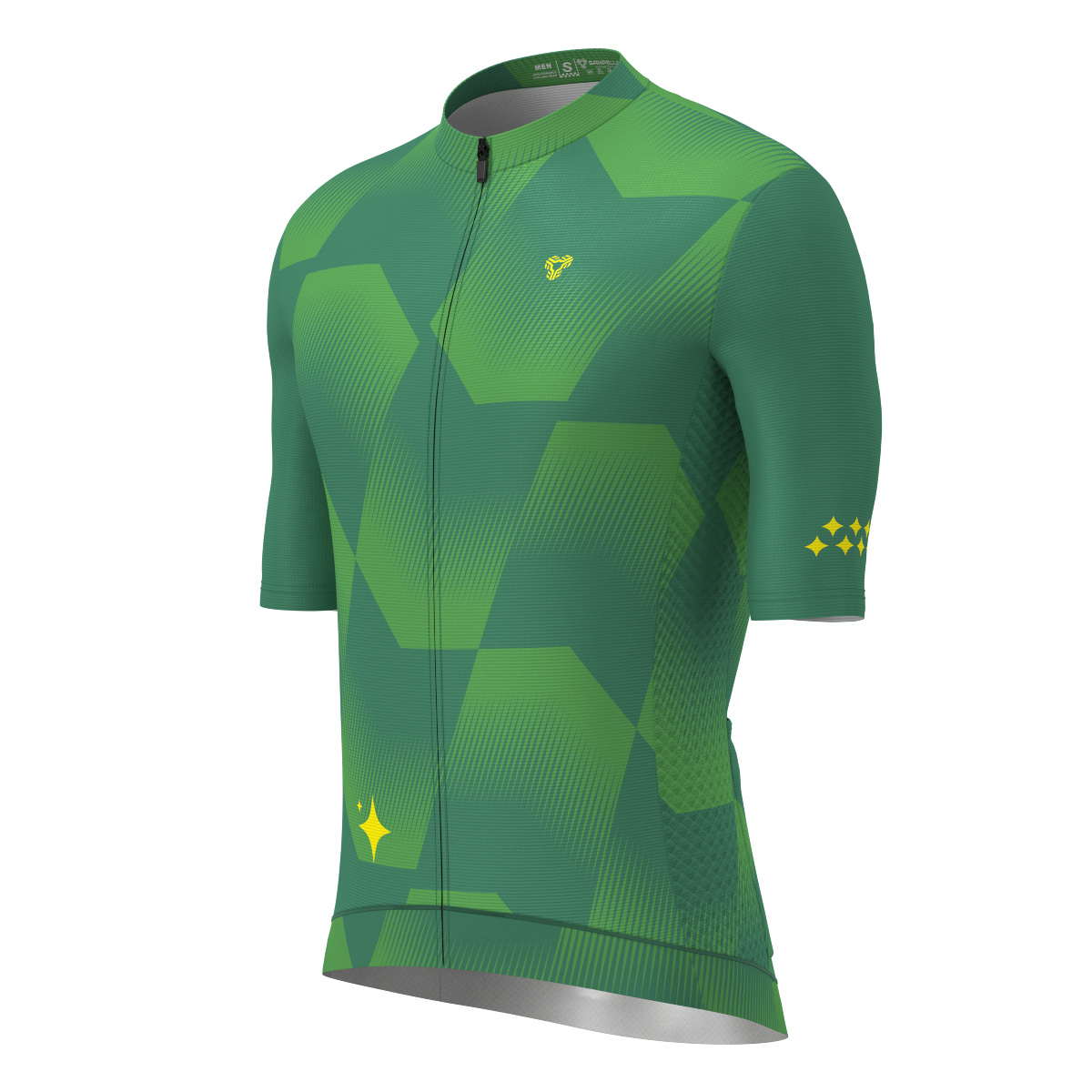 Men's Polygon Flow Cycling Jersey - Green