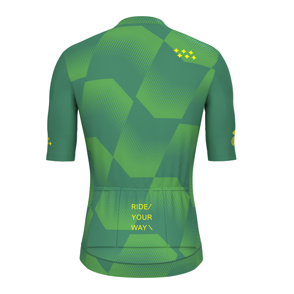 Men's Polygon Flow Cycling Jersey - Green